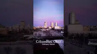 Columbus Ohio Cbus Downtown Sunset