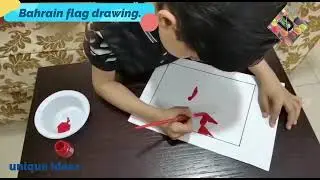 Bahrain Flag Drawing | Easy Drawing | Step by step Drawing | Drawing for kids