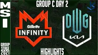 INF vs DK Highlights | MSI 2021 Day 2 Group C - Gillette Infinity vs DWG KIA