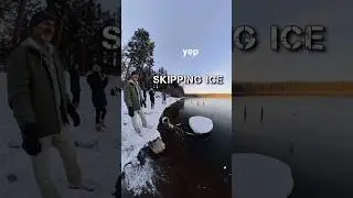 Best Sound | Rock Skipping on Ice🧊
