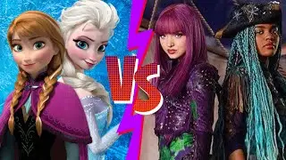Elsa and Anna vs Uma and Mal - Princess Rap Battle (Frozen vs Descendants )