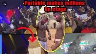 Portable makes millions on stage after his arrest, performs am a baboon song. #portable