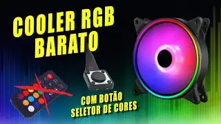 Cooler RGB Barato para seu PC Gamer com Bot&atilde;o Seletor de Cores