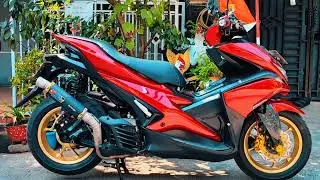 Aerox Modifikasi Merah Candy ABS 2019