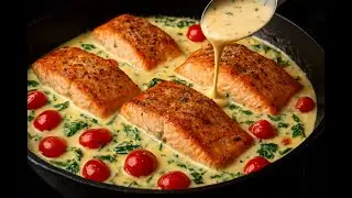 Healthy & Creamy Salmon Recipe ! Easy Dinner in 30 Minutes