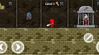 Red Stickman Adventure Animation {All levels 1-5} Android IOS Gameplay