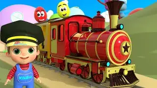 The Wheels on the Train | Kiki Boo Nursery Rhyme Song for Kids