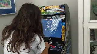 Playing centipede arcade 1up day one
