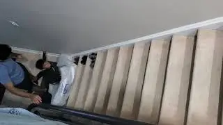Slide on Stairs with Mattress