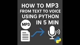 Convert Text to MP3 in 5 Minutes with Python  Text-to-Speech Tutorial#python
