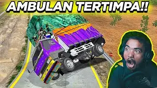 😱 Truk Gagal Nanjak Langsung Gelimpang! Ambulance Jadi Korban - BUSSID
