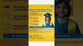 LIC - Children's Money Back Plan #lic #insurance #lifeinsurance #licpolicy #insurancepolicy #lifeins