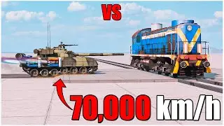 Beamng Drive | Which Vehicle Crushes the Train the Best ? ( 9 )#cars crash test | car torture