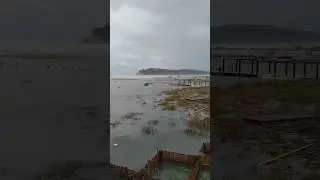 Uragano Harry  spazza la spiaggia del Poetto di Cagliari 😟
