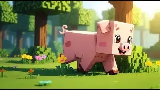 Minecraft Naughty Pig huy&oacute; del lobo | Canci&oacute;n Divertida para Ni&ntilde;os | Rimas Infantiles