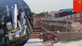 Chinese construction fail: Collapse at billion dollar site in Shenzhen caught on video - TomoNews