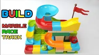 LET'S BUILD A FUN MARBLE RUN RACE TRACK || BUILDING BLOCKS || FORWARD BALL