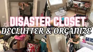 DISASTER CLOSET DECLUTTER & ORGANIZE | MAJOR CLEANING MOTIVATION 2021!
