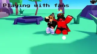 Playing roblox with fans and @WeezyYTEdits