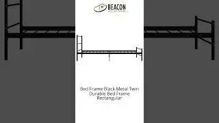 Bed Frame Black Metal Twin Durable Bed Frame Rectangular
