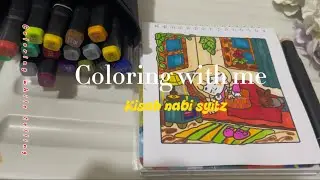 Coloring with me (TELL A STORY) 💕📖 'Cottage vibes' using Aimilo marker🌱✏️