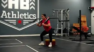 Low Box Squat (Safety Bar; 12&rdquo;)