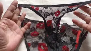 Sexy See through Lace black lingerie Bikini Panty, Haul and Review from TEMU #haulvideo #bikini