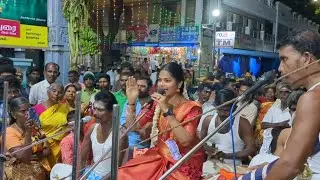 மாதவி வில்லுப்பாட்டு நிகழ்ச்சி குலசை முத்தாரம்மன் கோவிலில் 1000 பால்குட அபிஷேகத்தின் போது நடைபெற்றது