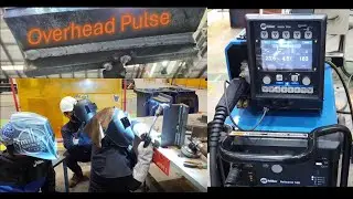 Pulsed MIG Overhead 4F welding #welder #productivity #quality #miller