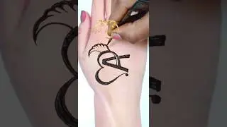 A letter heart tattoo mehndi design|A name tattoo on hand Designs2025#newshorts#youtubeshorts#shorts
