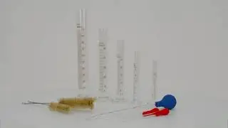 StonyLab 12 Pcs Glass Graduated Cylinder Set with Pipettes/Stirring Rods/Clean Brushes