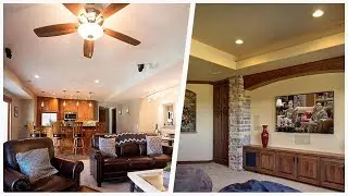 75 Traditional Gray Floor Basement Design Ideas You'll Love ➤