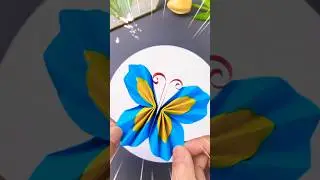 Easy Paper Butterfly Craft for Kids 🦋 PaperButterfly #CraftForKids #DIYButterfly #EasyCrafts