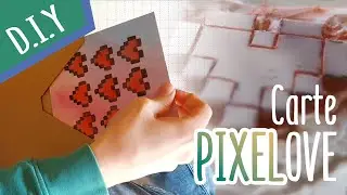 Carte aquarelle Pixel Love : d&eacute;clarez votre amour en 8-bit pour la Saint Valentin :D