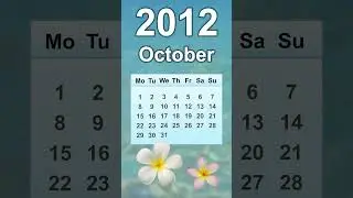October 2012 Calendar