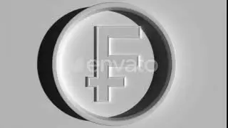 Swiss Franc Symbol in Ring with Eclipse Lighting | Motion Graphics - Envato elements