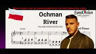 Ochman   River (POLAND EUROVISION 2022) piano tutorial Notes Ноты by MichaelPiano @Krystian_Ochman