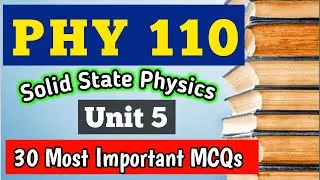 unit 5 Solid state physics VVi MCQs Questions Practise