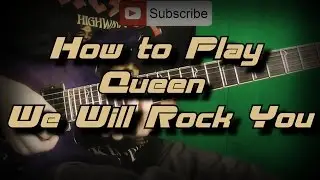 How To Play Queen &ndash; We Will Rock You (Solo) Как играть, Guitar lesson