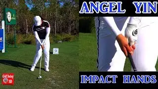 ANGEL YIN SLOW MOTION HANDS THRU IMPACT IRON GOLF SWING 1080 HD