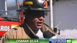 Generador el&eacute;ctrico en llamas en la Antigua Guatemala