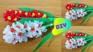 Making Shopping Bag Flowers Sticks  - Making Flower Idea of Fabric Carry Bag & Shopping Bag