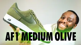 Обзор кроссовок Nike Air Force 1 Medium Olive White Cargo Khaki On Foot QuickSchopes 855 Schopes ...