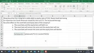 CFA Problem 03 10