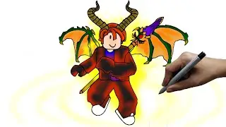 How to draw draco v4 blox fruits step by step