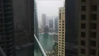 Winter rain in Dubai #jbr #jbrdubai #dubai