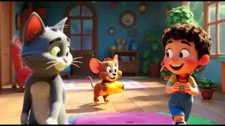 Tom and Jerry Chased the Bouncing Cheese | Funny Toddler Song | Kids Rhymes