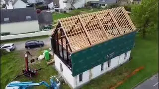 Vid&eacute;o MGV Menuiserie r&eacute;alisation Charpente, Ossature bois, parquet pour Agence LCD