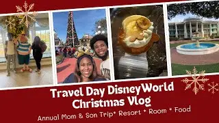 2025 MOM & SON🎄DISNEY WORLD HOLIDAY TRAVEL DAY VLOG ✈️l Port Orleans-Riverside Resort Tour + Food 😋