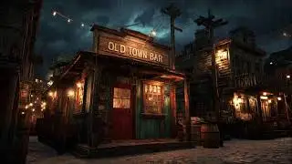 Silent Old Town Street &bull; Rainy Western Lofi Ambience
